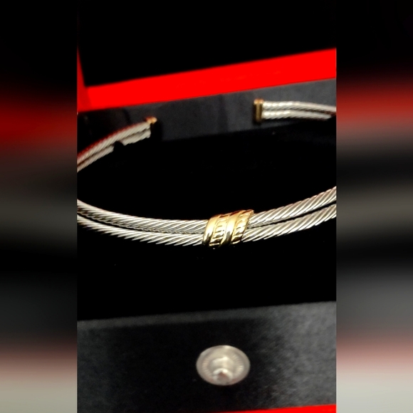 Beautiful 14k / 925 Sterling collarbone length adjustable double rope style neck - Picture 7 of 15